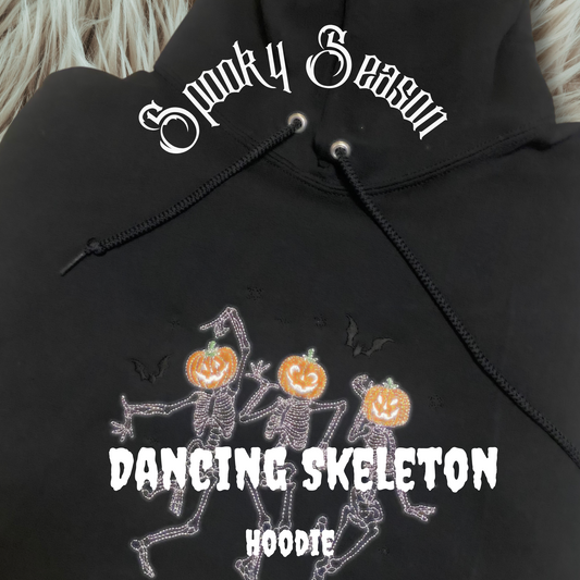 Dancing Skeleton Embroidered Hoodie