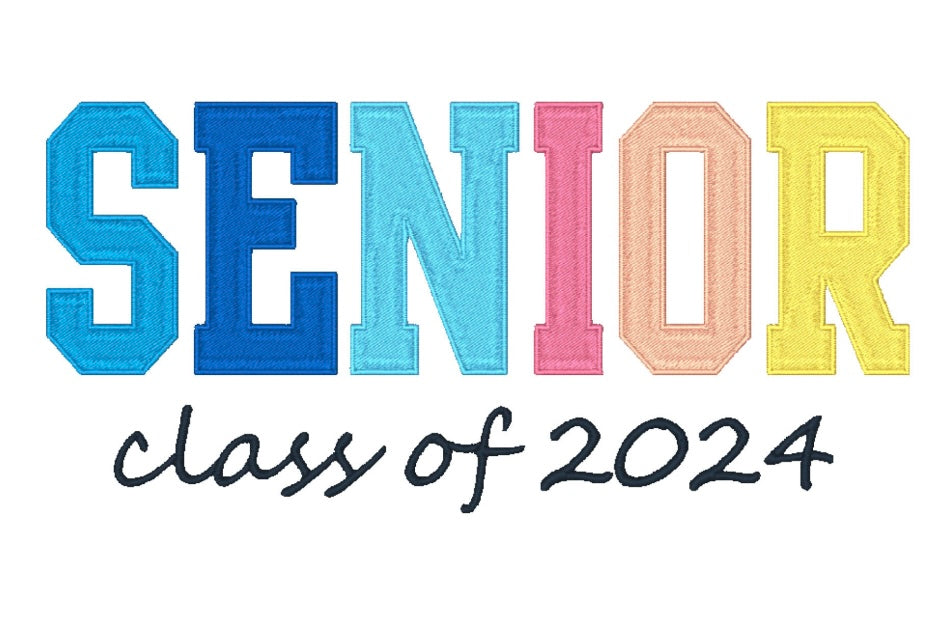 Custom Senior Class of 2024 embroidered