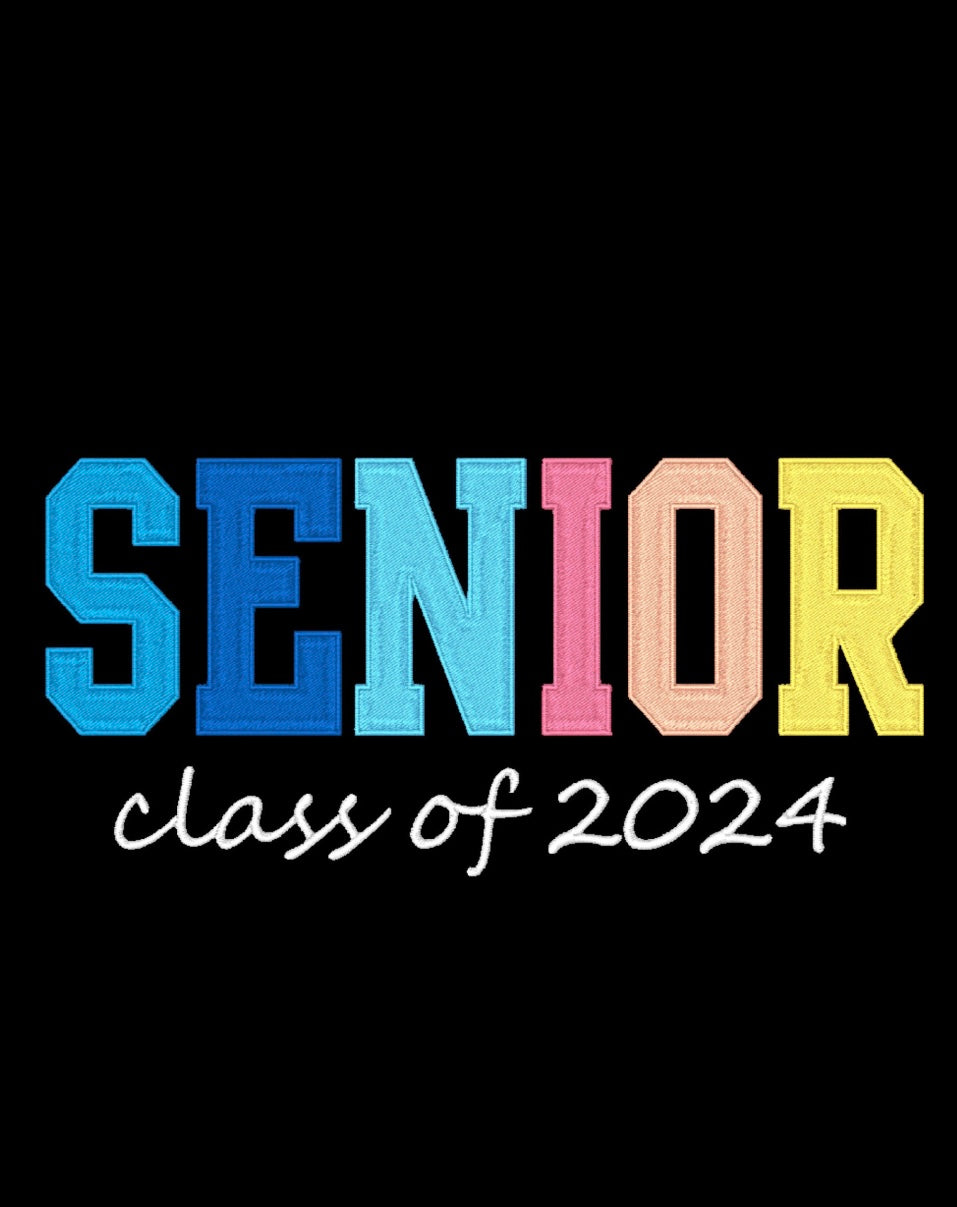 Custom Senior Class of 2024 embroidered