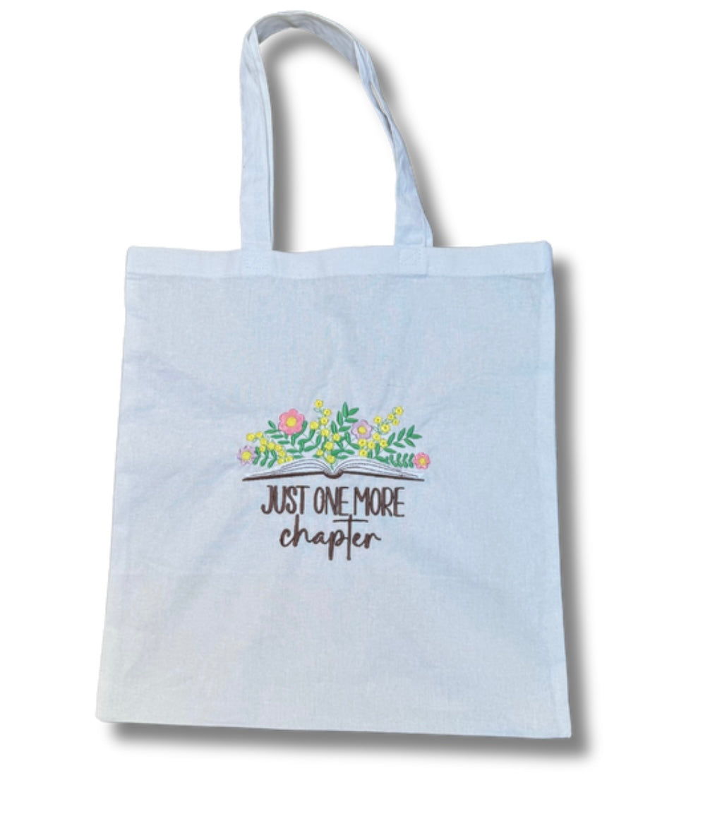 Just One More Chapter tote bag