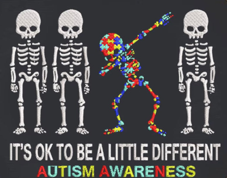 Embroidered it’s okay to be different, Autism awareness shirt