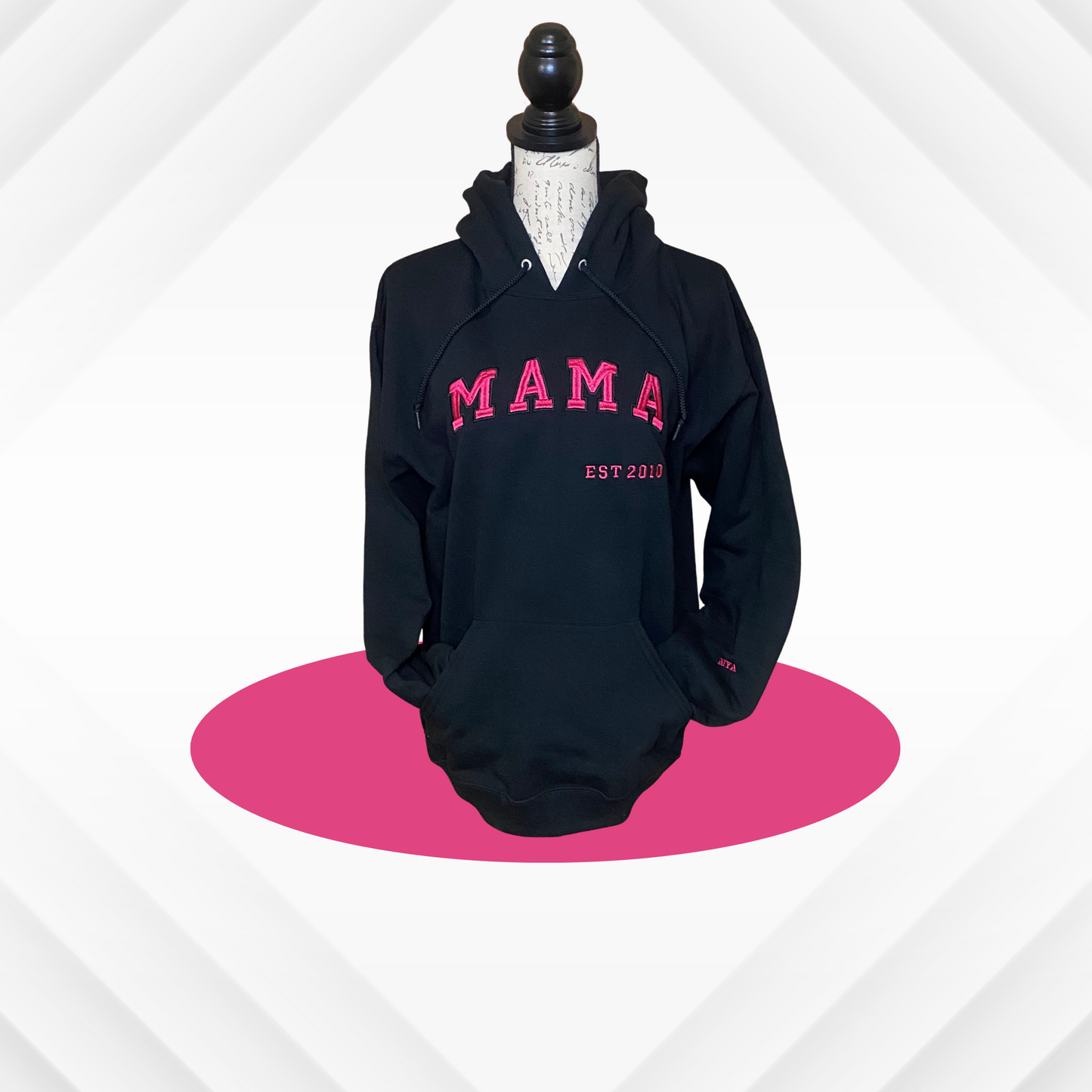 Mama hoodie Embroidered Sweatshirt with established date