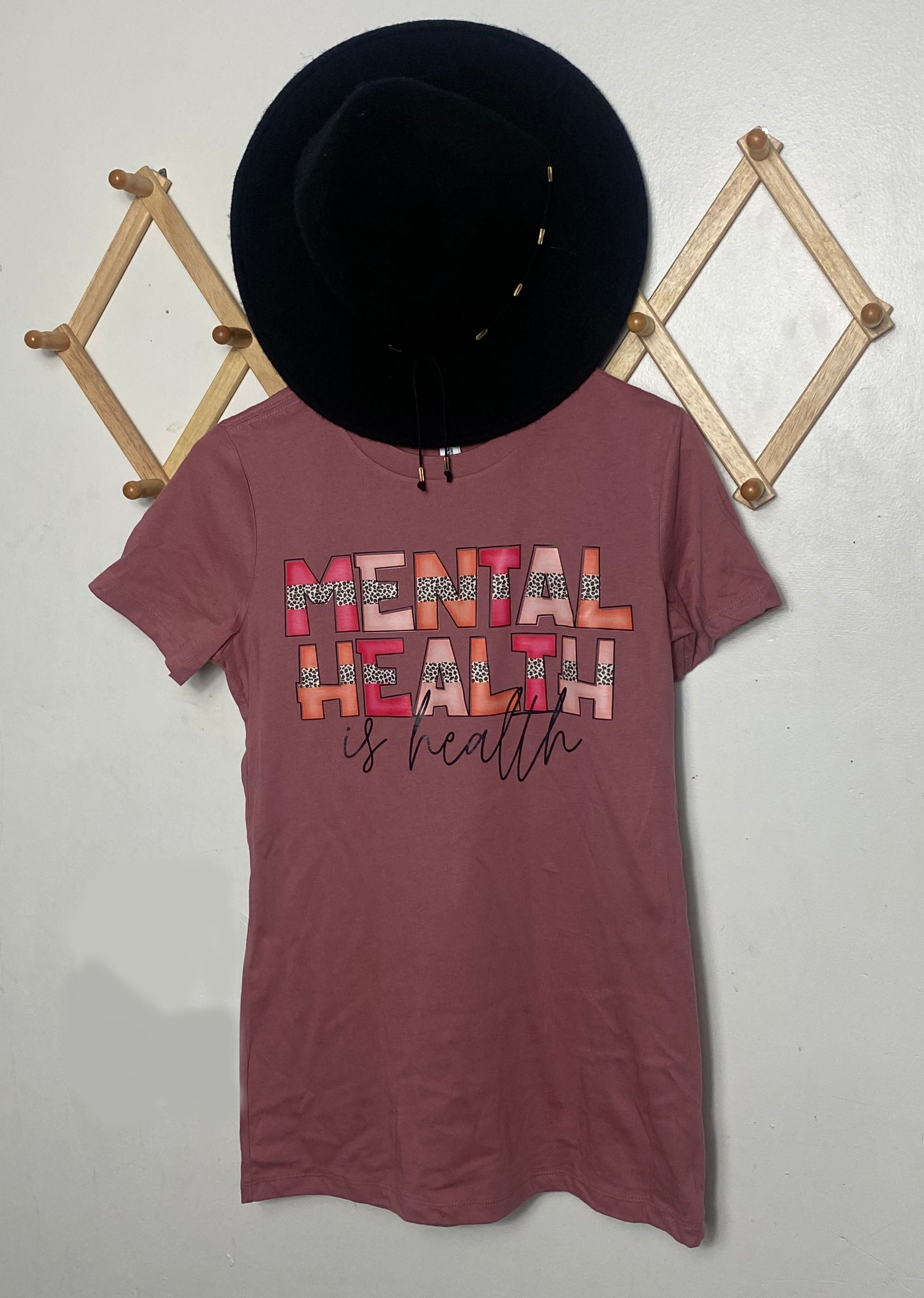 Mauve mental health is health printed t shirt